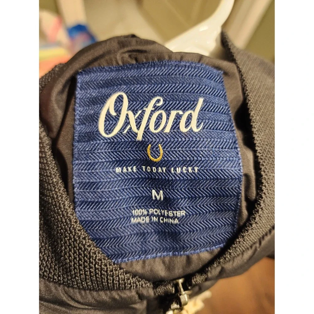 Oxford Watkins‎ Mixed Media Vest Iron Gate Gray Size Medium Full Zip Puffer Mens